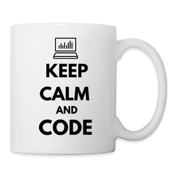 Stay calm and program - Mug - white - Right