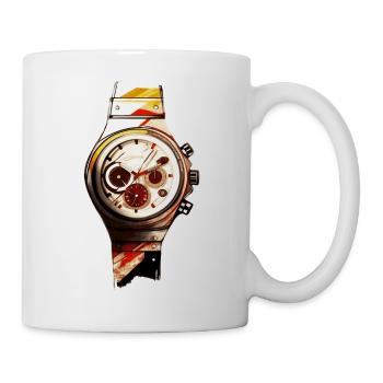Men's Watch Automatic Movement as Chronograph - Mug - white - Right