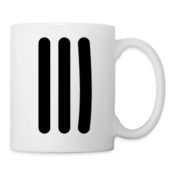 Symbole de liste de pointage - 3 tirets - Mug blanc - blanc - Droite