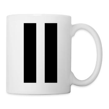 Pause Symbol Retro Fernbedienung und Radio - Tasse - Weiß - Rechts