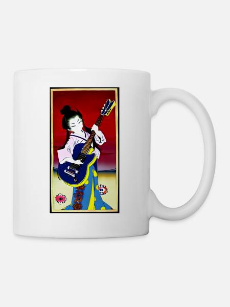 Geisha berçant le monde - Mug blanc - blanc