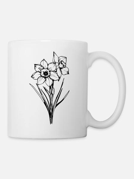Frühlingsblume - Tasse - Weiß