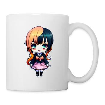 cute chibi girl, cute chibi sticker - Mug blanc - blanc - Droite