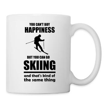 tu ne peux pas acheter le bonheur tu peux skier - Mug blanc - blanc - Droite
