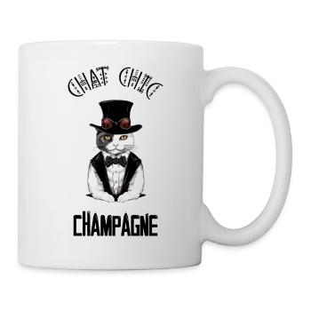 Chat chic - Mug blanc - blanc - Droite
