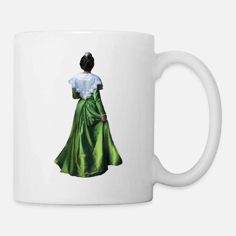 Arlesienne Grün - Tasse - Weiß
