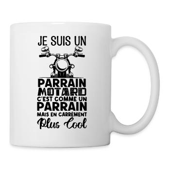 parrain motard Cadeau parrain motard super parrain - Mug blanc - blanc - Droite