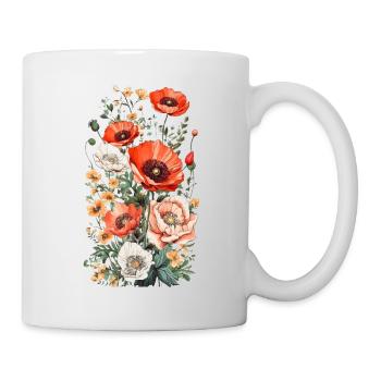 Magnifique bouquet d’herbier Boho Poppy - Mug blanc - blanc - Droite