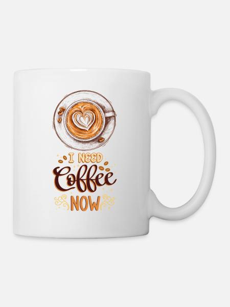 Coffee Coffee Lover Coffee Mug Barista Vintage - Mug - white