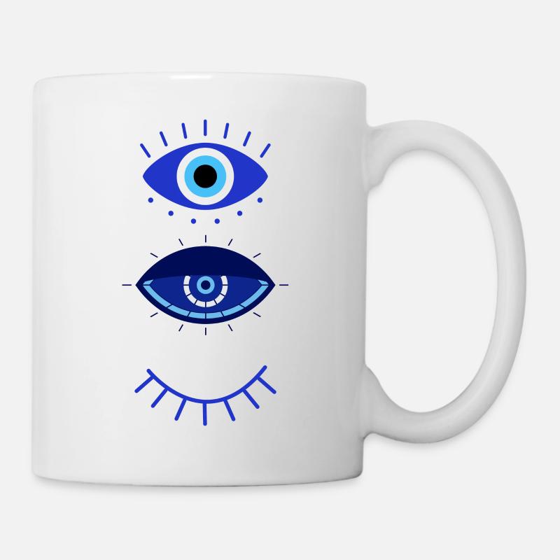 Blaues Auge - Tasse - Weiß