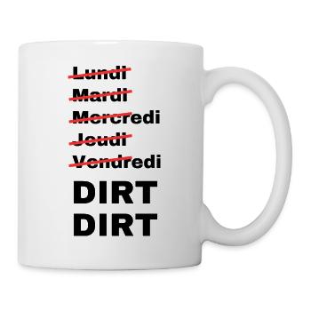 week-end dirt - Mug blanc - blanc - Droite