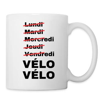 week-end vélo - Mug blanc - blanc - Droite