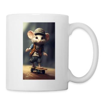 Skatermaus - Tasse - Weiß - Rechts