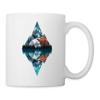 Mountain with mirror lake - Mug - white - Right