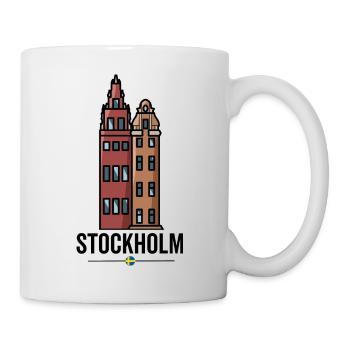 STORTORGET Geschäftshäuser in Stockholm, Schweden - Tasse - Weiß - Rechts