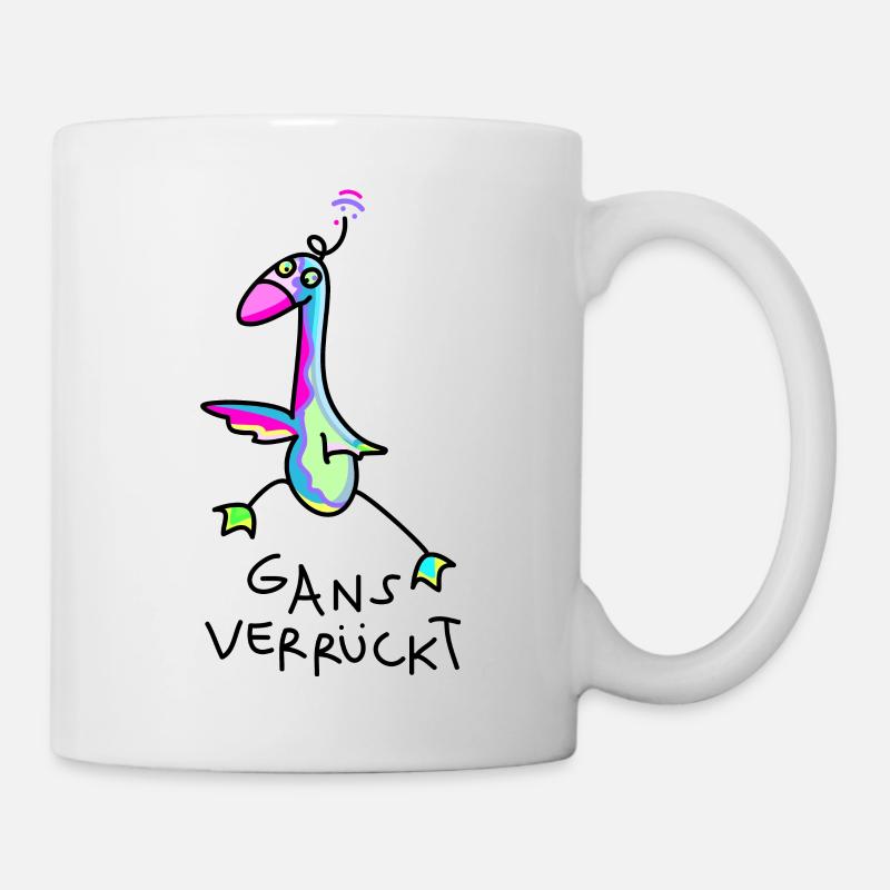 Gans verrückt ( b) - Tasse - Weiß