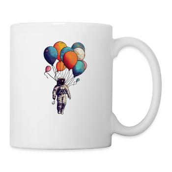 Astronaut with balloons - Space Design - Mug - white - Right