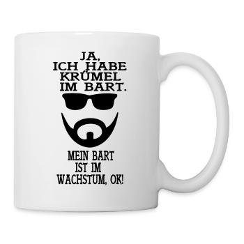 Krümel im Bart - Tasse - Weiß - Rechts