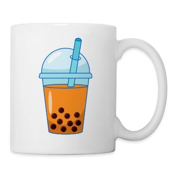 A Japanese Boba Tea Drink Orange Bubble Tea - Mug - white - Right