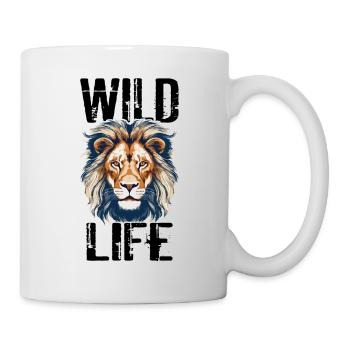 Lion Wild Life Lion Head Predator Colorful Art - Mug - white - Right