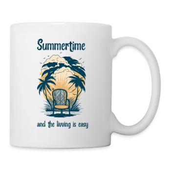 Summertime and the living is easy. Cool saying. - Mug - white - Right