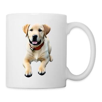 Labrador Retriever - Tasse - Weiß - Rechts