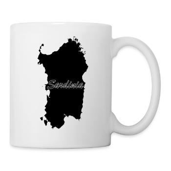 Sardinia Island Map in Italy Sardinia - Mug - white - Right