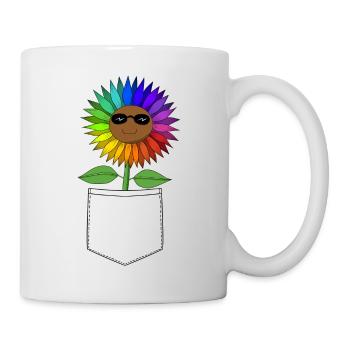 Sommenblume in der Tasche - Tasse - Weiß - Rechts