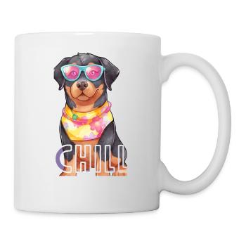 Rottweiler - Chill mal dein Leben - Tasse - Weiß - Rechts