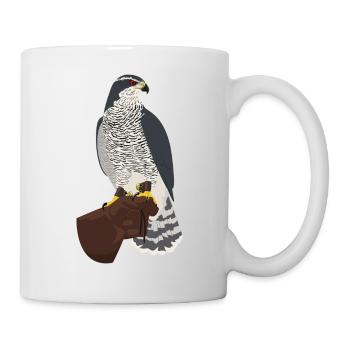 Habicht Falknerei Greifvogel Falkner - Tasse - Weiß - Rechts
