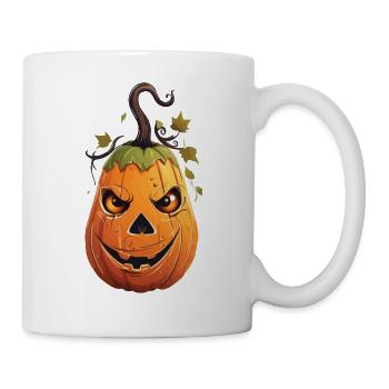 Lustiger Halloween Kürbis Kinderdesign - Tasse - Weiß - Rechts