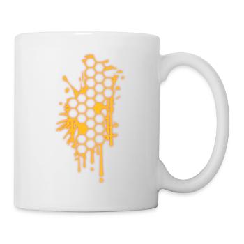 Miel en nid d’abeille Abeille Abeille Amour - Mug blanc - blanc - Droite