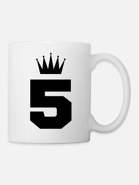 5 krone - Tasse - Weiß