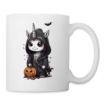 Kawaii Halloween Unicorn Grim Reaper Design - Mug - white - Right