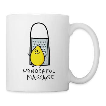 Massage pour citron drôle - Mug blanc - blanc - Droite
