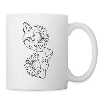 cat and dog - Mug - white - Right