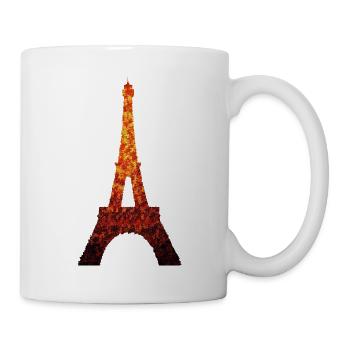 L’automne à Paris : la Tour Eiffel en feuillage d’automne - Mug blanc - blanc - Droite