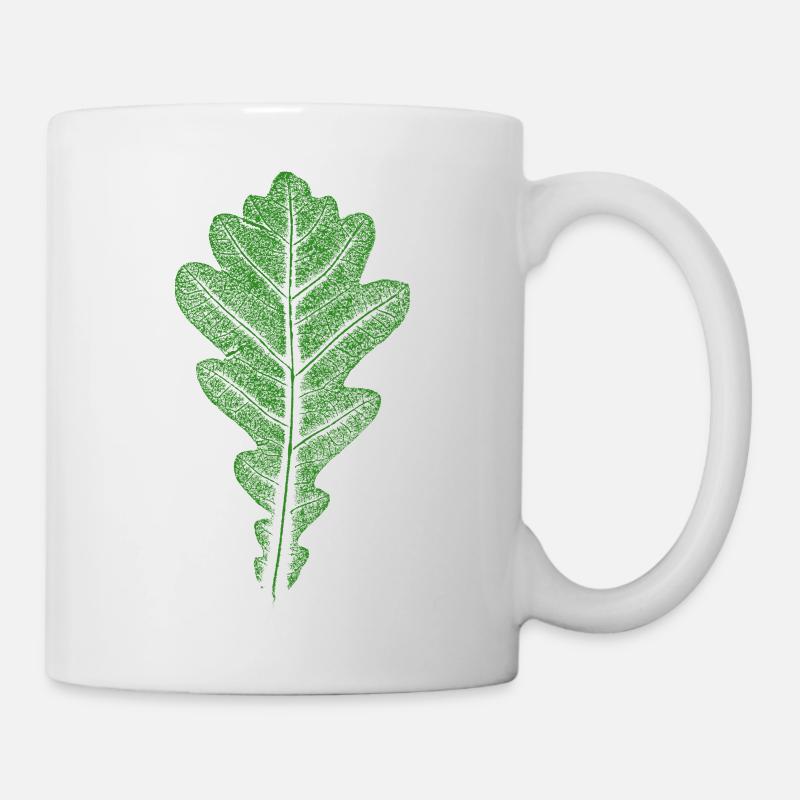 Blatt Eiche / Eichenblatt - Blätter WALD & Natur - Tasse - Weiß