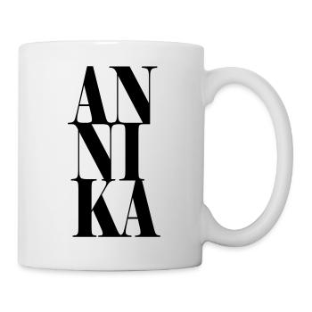 Annika Name Vorname Moderne Schrift Wort Art - Tasse - Weiß - Rechts