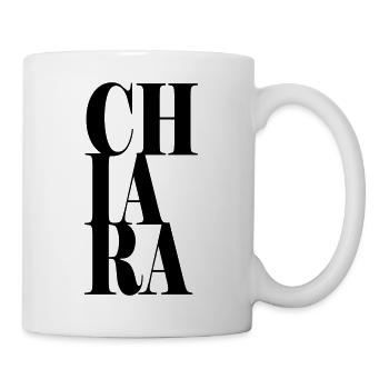 Chiara Surname First name Modern font Word Art - Mug - white - Right