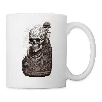 Okkult & Steampunk Riesen Skelett Aesthetic Design - Tasse - Weiß - Rechts
