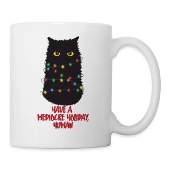 Haben Sie einen Medicre Holiday Human Cat Lover Weihnachten - Tasse - Weiß - Rechts