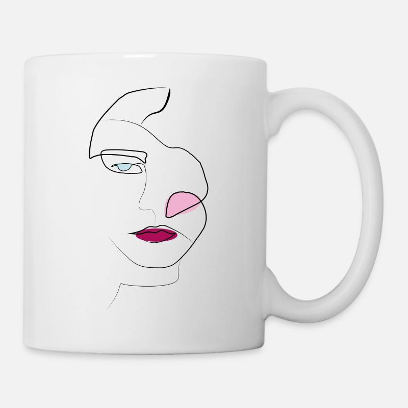 Abstract face - Mug - white
