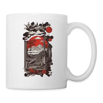 Japan Pop Art Retro & Aesthetic Collage - Mug - white - Right