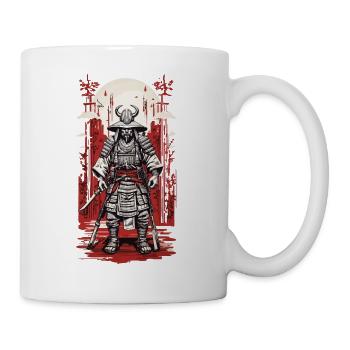 Samurai Retro Ukiyo-E Esthétique Japon Design - Mug blanc - blanc - Droite