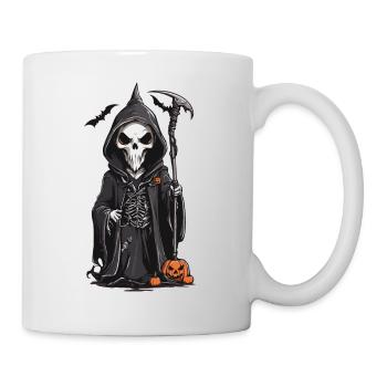 Cartoon Sensenmann lustiges Cartoon Design Magier - Tasse - Weiß - Rechts