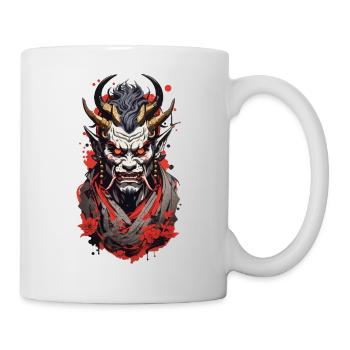 Japonais Oni Démon Rétro Manga Style de conception - Mug blanc - blanc - Droite