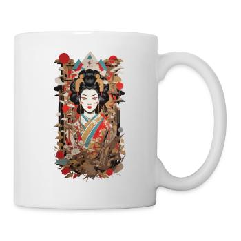 Retro Geisha Popart Japan Art Style - Mug - white - Right