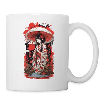 Japonais Ukiyo-E Esthétique Style de Design Rétro - Mug blanc - blanc - Droite