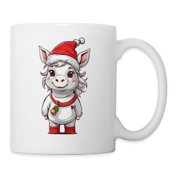 Conception de Noël de chevaux mignons de poney d’hiver - Mug blanc - blanc - Droite
